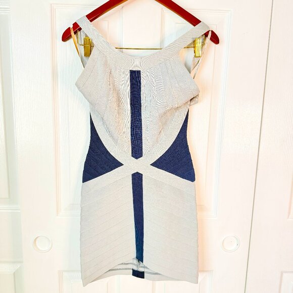 New Authentic Hervé Leger Bandage Dress Small Bodycon Cocktail Y2K Party Club - Picture 1 of 8